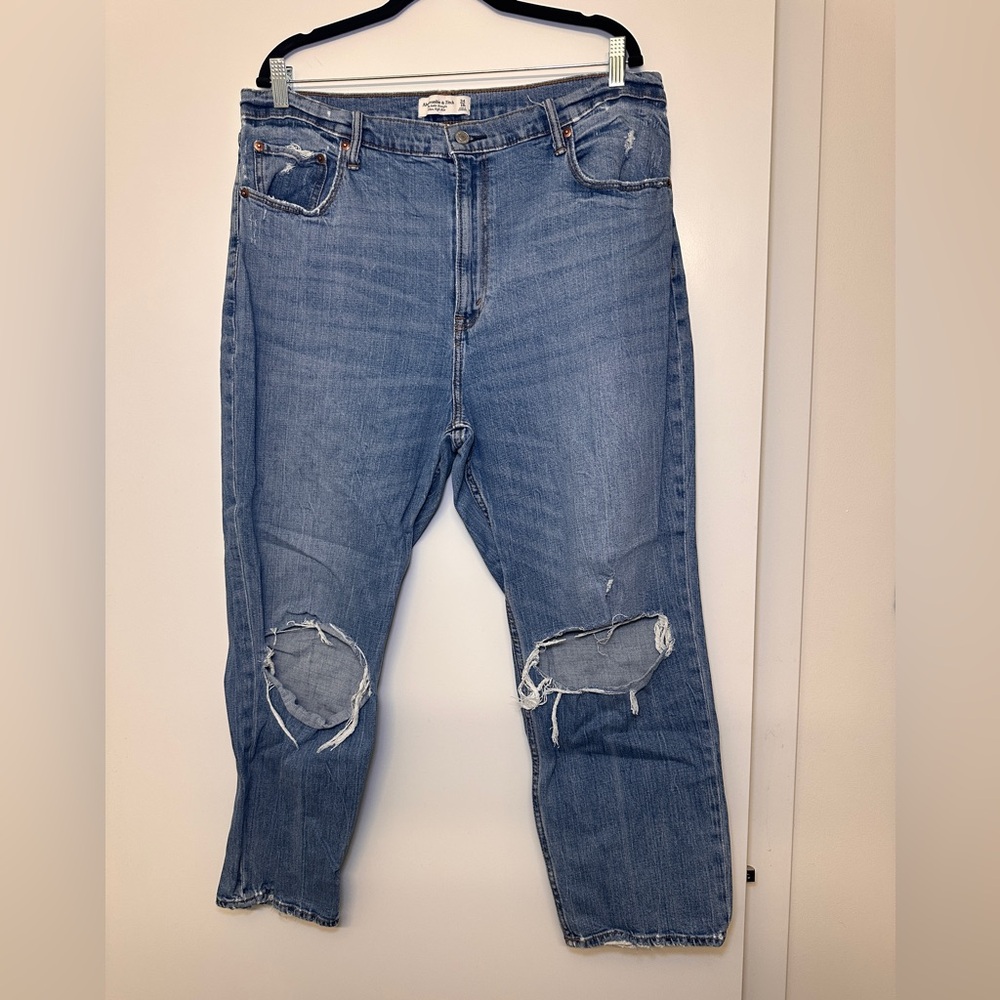 Abercrombie & Fitch Distressed Medium Wash Jeans